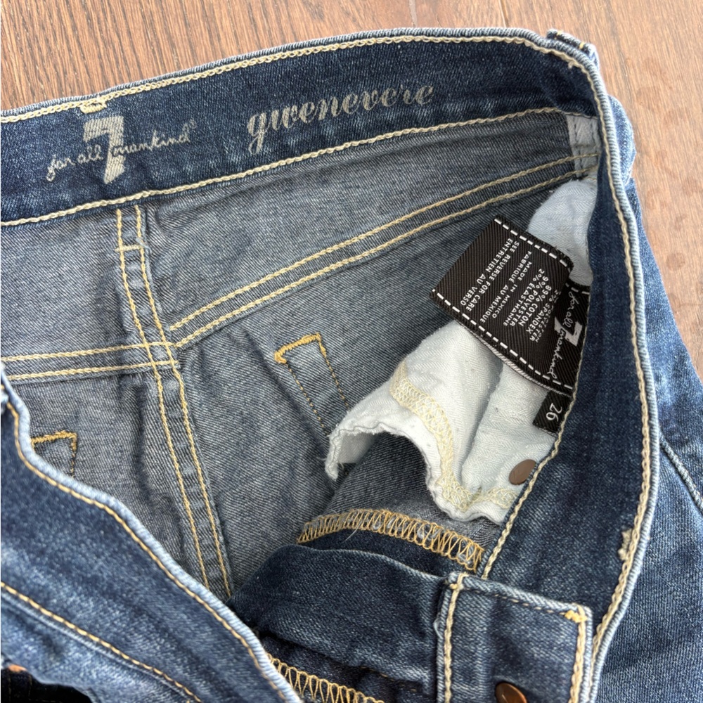 7 For All Mankind Women's Blue Boot Cut Jeans - Picture 3 of 3